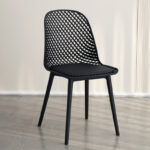 Silla Adele Con Asiento De Pu Color Negro 8332