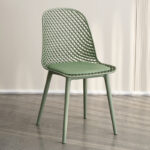 Silla Adele Con Asiento De Pu Color Verde Grisaceo 8332